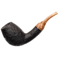 Moonshine Midnight Sandblasted Bent Egg with Coffee Stem