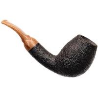 Moonshine Midnight Sandblasted Bent Egg with Coffee Stem