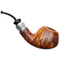 Neerup P. Jeppesen Boutique Smooth Bent Brandy with Silver (4) (9mm)