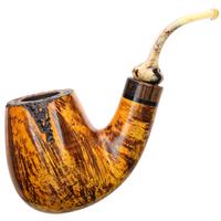 Neerup P. Jeppesen Handmade Ida Easy Cut Partially Rusticated Bent Billiard (3)  (9mm)