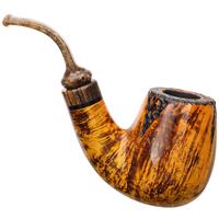 Neerup P. Jeppesen Handmade Ida Easy Cut Partially Rusticated Bent Billiard (3) (9mm)