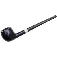 Peterson Junior Ebony Silver Mounted Straight Apple Fishtail