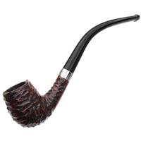 Peterson Junior Rusticated Nickel Mounted Bent Billiard Fishtail