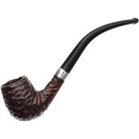 Peterson Junior Rusticated Nickel Mounted Bent Billiard Fishtail