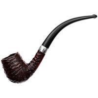 Peterson Junior Rusticated Nickel Mounted Bent Billiard Fishtail