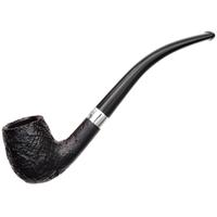 Peterson Junior Sandblasted Silver Mounted Bent Billiard Fishtail