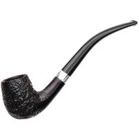 Peterson Junior Sandblasted Silver Mounted Bent Billiard Fishtail