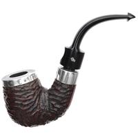 Peterson House Pipe Rusticated Silver Cap Bent P-Lip