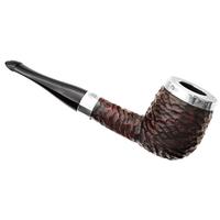 Peterson House Pipe Rusticated Silver Cap Billiard P-Lip