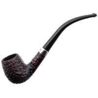 Peterson Junior Rusticated Nickel Mounted Bent Billiard Fishtail