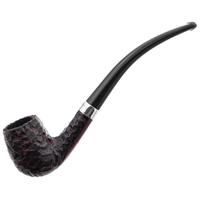 Peterson Junior Rusticated Nickel Mounted Bent Billiard Fishtail