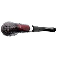 Peterson House Pipe Sandblasted Silver Cap Bent P-Lip (9mm)