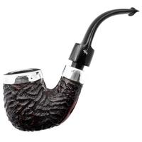Peterson House Pipe Rusticated Silver Cap Billiard P-Lip (9mm)