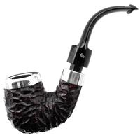 Peterson House Pipe Rusticated Silver Cap Bent P-Lip