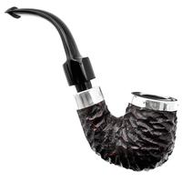 Peterson House Pipe Rusticated Silver Cap Bent P-Lip
