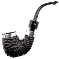 Peterson House Pipe Rusticated Silver Cap Bent P-Lip