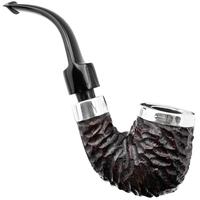 Peterson House Pipe Rusticated Silver Cap Bent P-Lip