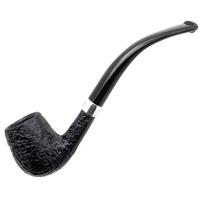 Peterson Junior Sandblasted Silver Mounted Bent Billiard Fishtail