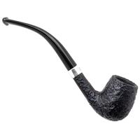 Peterson Junior Sandblasted Silver Mounted Bent Billiard Fishtail