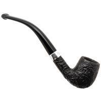 Peterson Junior Sandblasted Silver Mounted Bent Billiard Fishtail
