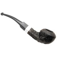 Peterson Junior Sandblasted Silver Mounted Bent Bulldog Fishtail