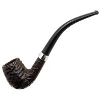 Peterson Junior Rusticated Nickel Mounted Bent Billiard Fishtail