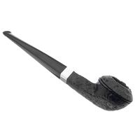 Peterson Junior Sandblasted Silver Mounted Straight Bulldog Fishtail