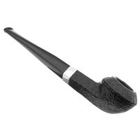 Peterson Junior Sandblasted Silver Mounted Straight Bulldog Fishtail