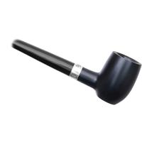 Peterson Churchwarden Ebony Silver Mounted Barrel Fishtail