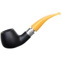 Rattray's Monarch Black Smooth with Yellow Stem (4) (9mm)