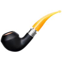 Rattray's Monarch Black Smooth with Yellow Stem (178) (9mm)