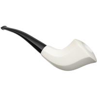 AKB Meerschaum Smooth Paneled Horn (with Case)