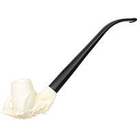 AKB Meerschaum Carved Dragon Claw Holding Egg Churchwarden (Ali) (with Case)