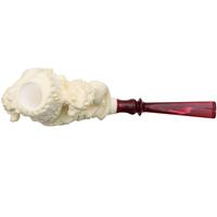 AKB Meerschaum Carved Pride of Lions Around Tree (Cevher) (with Case)