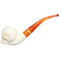 AKB Meerschaum Carved Skull (with Case)