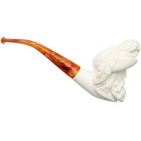 AKB Meerschaum Carved Man in Hat (with Case)
