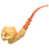 AKB Meerschaum Carved Skull (Altay) (with Case)
