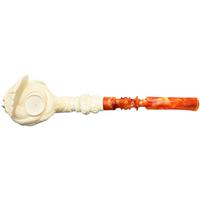 AKB Meerschaum Carved Bearded Man (Altay) (with Case)
