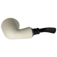 AKB Meerschaum Smooth Reverse Calabash Bent Dublin with Silver (with Case)