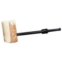 AKB Meerschaum Partially Rusticated Workhorse Poker (with Case)