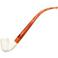 AKB Meerschaum Spot Carved Churchwarden (with Case and Second Stem)