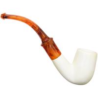 AKB Meerschaum Spot Carved Churchwarden (with Case and Second Stem)