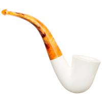 AKB Meerschaum Spot Carved Bent Dublin (with Case)