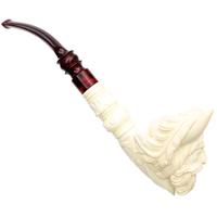 AKB Meerschaum Carved Bearded Man (Altay) (with Case)