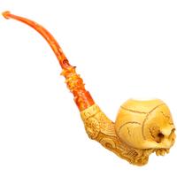 AKB Meerschaum Carved Skull (Altay) (with Case)