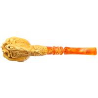 AKB Meerschaum Carved Skull (Altay) (with Case)