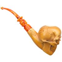 AKB Meerschaum Carved Skull (Kenan) (with Case)