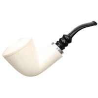 AKB Meerschaum Smooth Reverse Calabash Bent Dublin with Silver (with Case)