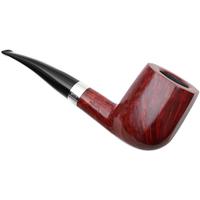 Savinelli Autograph Autograph Smooth Paneled Bent Billiard (5) with Silver (9mm)