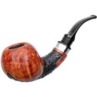 Winslow Partially Rusticated Bent Apple with Silver (9mm) (E)